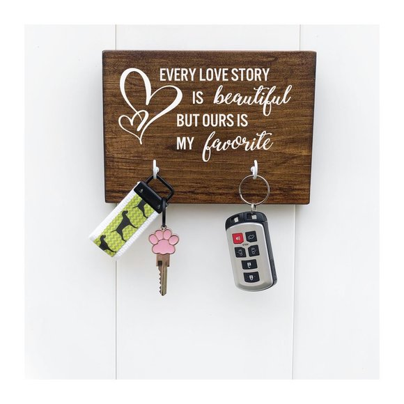 Every love story is beautiful key holder for 2 - Picture 2 of 2